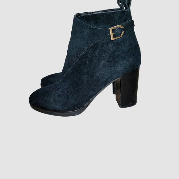 Cole Haan Womens 8 Chunky Suede Ankle Boots Fall Workwear Minimalist Grunge Y2K - Picture 3 of 9